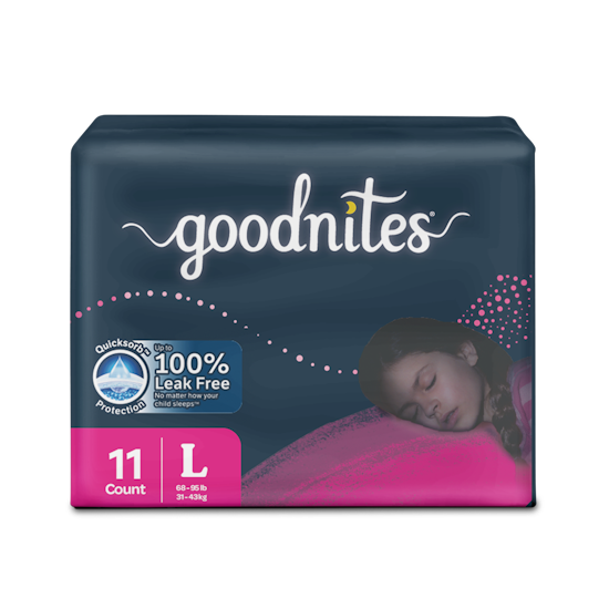 Pantaloncitos Goodnites Niña, Talla G, 11 uds